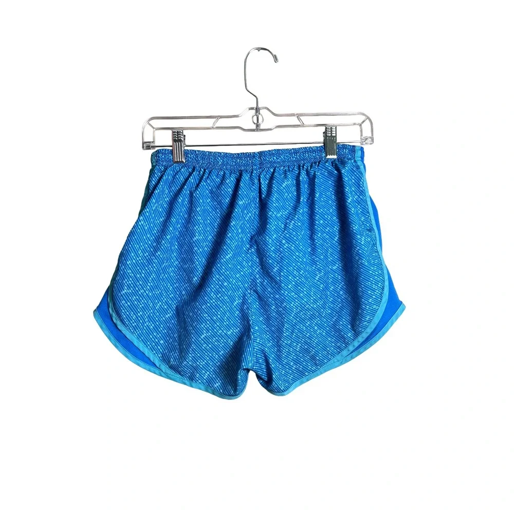 Nike Dri-Fit Tempo Running Shorts Blue Geometric Medium - Picture 2 of 4